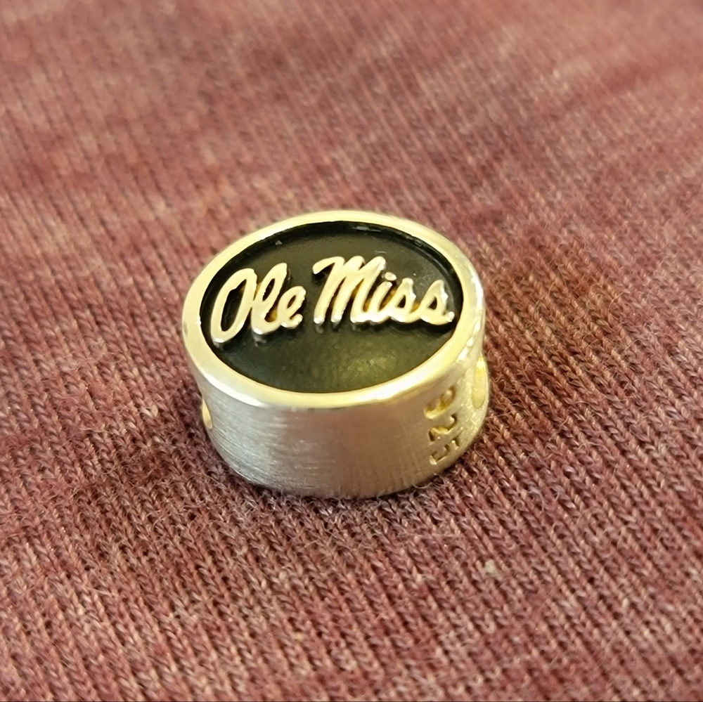 925 Sterling Silver Ole Miss Charm. Stamped CBC, 925 fits Pandora Bracelets